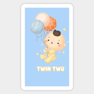 Twin newborn boy two Magnet